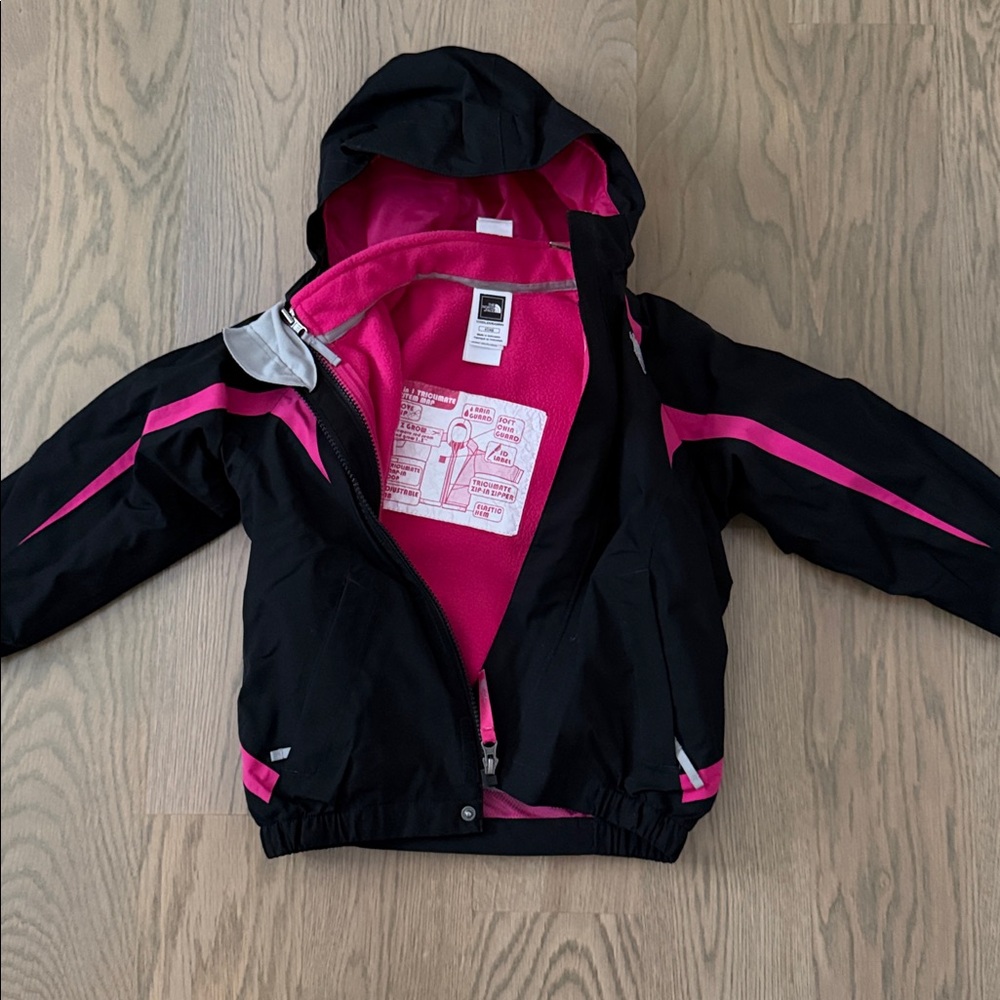 The North Face Black and Pink Toddler Jacket 2-in-1 Jacket